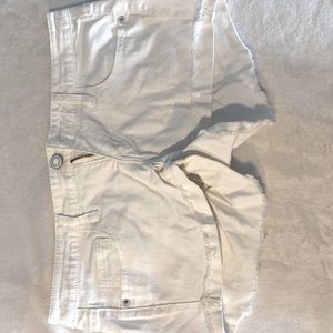 White Jean shorts
